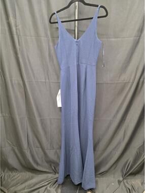 Dress the Population Women’s Jordan Plunge Slit Gown Navy Size M